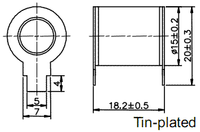 15,0*17,1 Diode Chip discharge 60KA / 2-Electrode SMD Gas Tube Arrester / Gas tubes