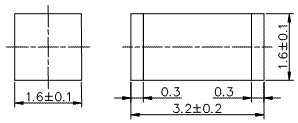 3,2*1,6*1,6 SMD diode discharge 0.5KA 1206 / 2-Electrode SMD Gas Tube Arrester / Gas tubes