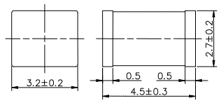 4,5*3,2*2,7 1812 SMD diode discharge 2KA 1812 / 2-Electrode SMD Gas Tube Arrester / Gas tubes