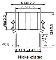 6,0*8,5 3 pole plug discharge 5KA*2 / 3-Electrode Gas Tube Arrester / Gas tubes