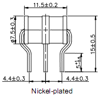 7,5*11,5 3 pole plug discharge 10KA*2 / 3-Electrode Gas Tube Arrester / Gas tubes