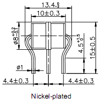 8,0*10 3 pole plug discharge 10KA*2 / 3-Electrode Gas Tube Arrester / Gas tubes