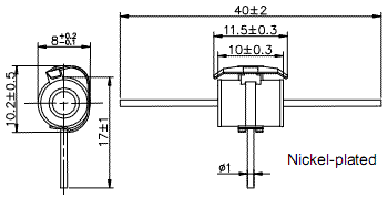 8,0*10 3 pole plug discharge 10KA*2 With Fail Safe / 3-Electrode Gas Tube Arrester / Gas tubes