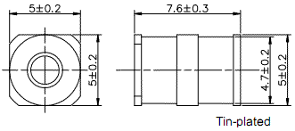 5,0*7,6 3 pole SMD discharge 2,5KA*2 (boxer) / 3-Electrode SMD Gas Tube Arrester / Gas tubes