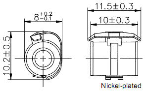 8,0*10 3 pole SMD discharge 10KA*2 With Fail Safe / 3-Electrode SMD Gas Tube Arrester / Gas tubes