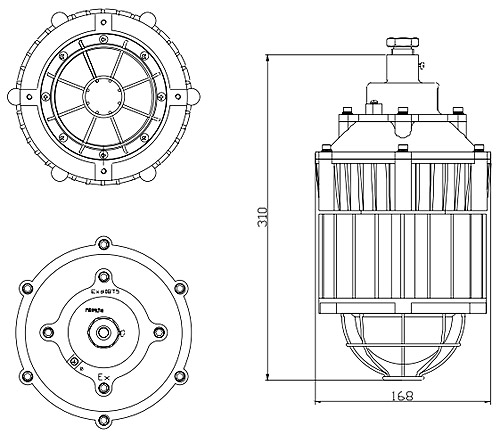 BL B01-50 Explosion Proof Light. LED Special Light