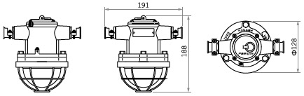 BL B01-50 Explosion Proof Light. LED Special Light