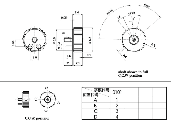 Rotary Potentiometers size 6 mm