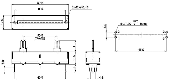 S3002N-___-, Slide Potentiometers